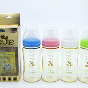 Bình Sữa Cổ Rộng PPSU Cute - JP 300ml