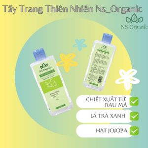 NƯỚC TẨY TRANG THIÊN NHIÊN VỚI CHIẾT XUẤT LÁ TRÀ XANH ,RAU MÁ VÀ HẠT JOJOBA