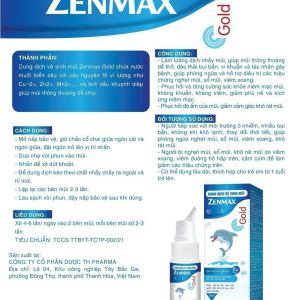 Nước Xịt Mũi Zenmax Gold 75ml